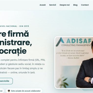 ADISAF - infiintare firma si consultanta, in relatia cu Registrul Comertului, online la nivel national