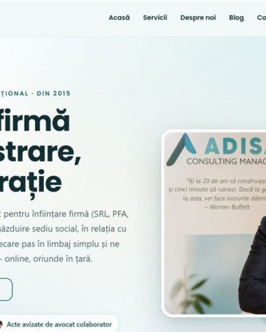ADISAF - infiintare firma si consultanta, in relatia cu Registrul Comertului, online la nivel national