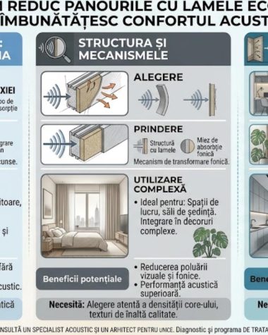 Cum reduc panourile cu lamele ecoul si imbunatatesc confortul acustic